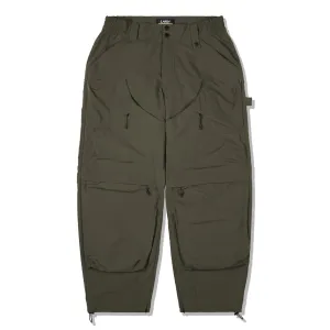 LAKH Patched Worker Pants Olive
