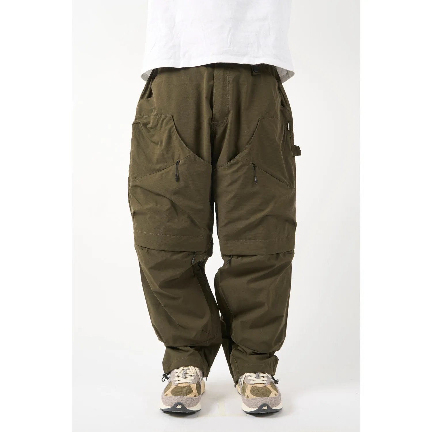 LAKH Patched Worker Pants Olive