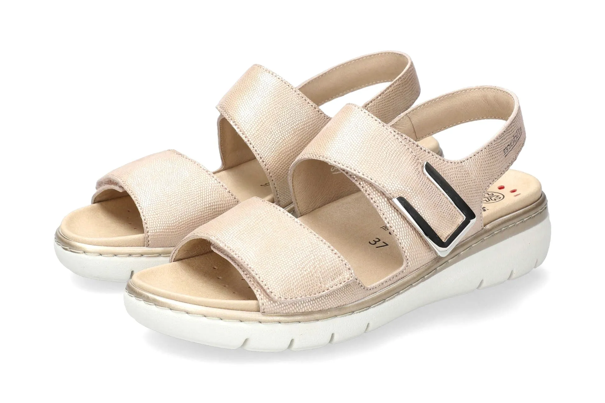 'Lalia' women's sandal wide fit (H) - Beige