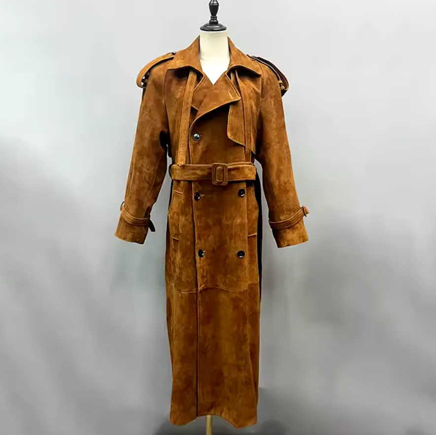 LAMERA | Suede Leather Coat