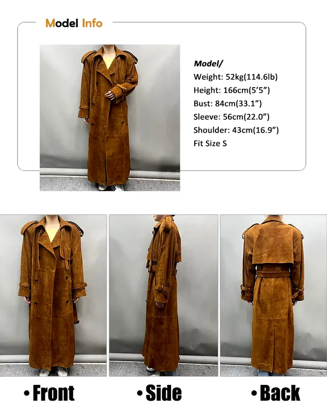 LAMERA | Suede Leather Coat