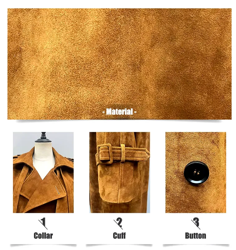 LAMERA | Suede Leather Coat