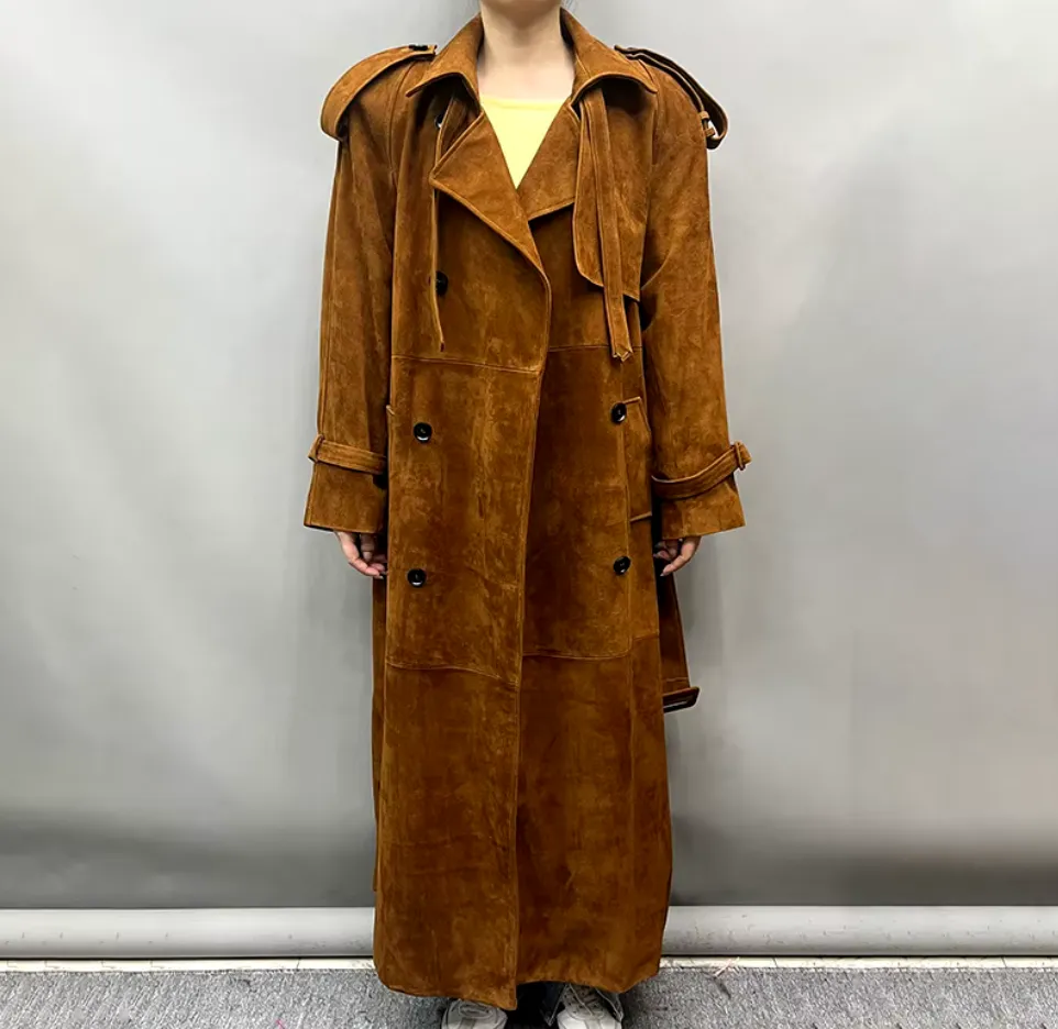 LAMERA | Suede Leather Coat