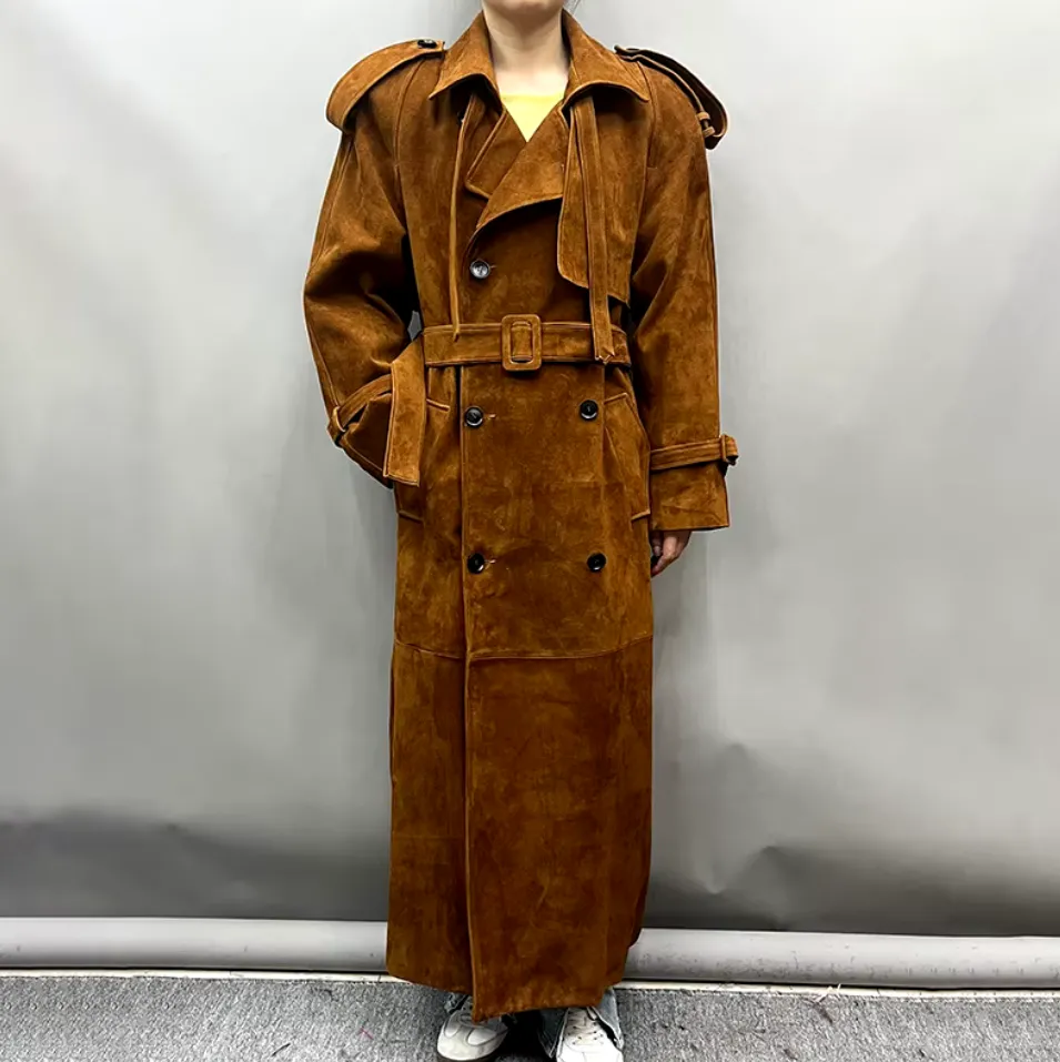 LAMERA | Suede Leather Coat