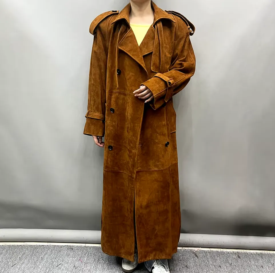 LAMERA | Suede Leather Coat