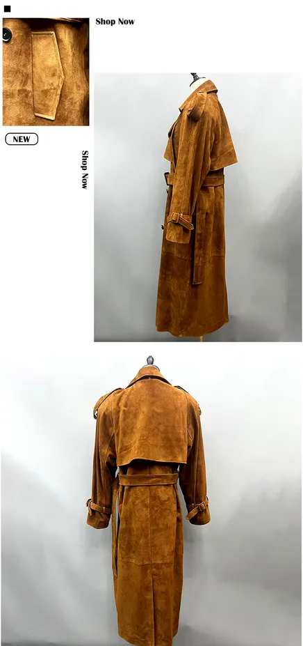 LAMERA | Suede Leather Coat
