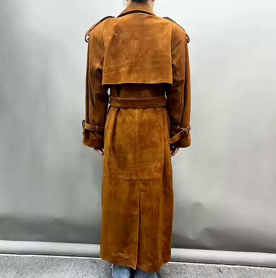 LAMERA | Suede Leather Coat