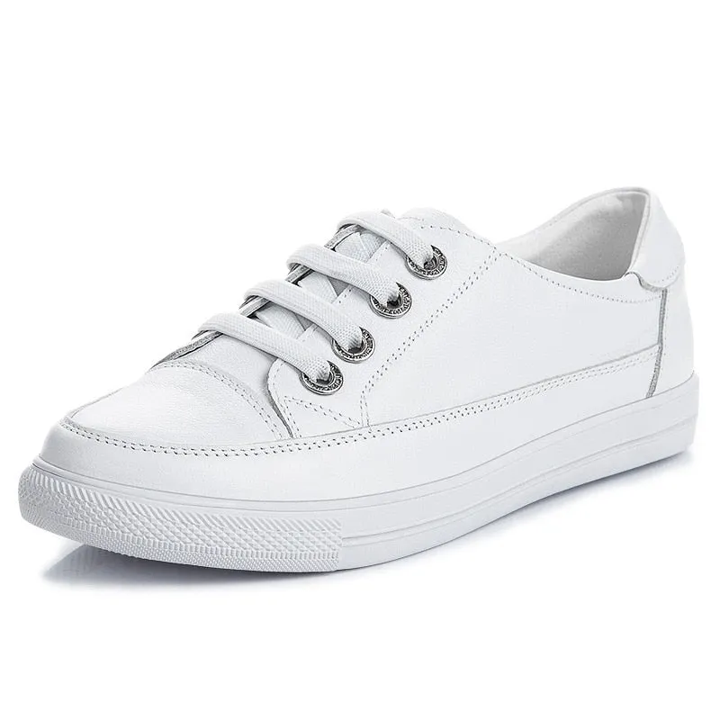 Leather Women Casual Sneakers