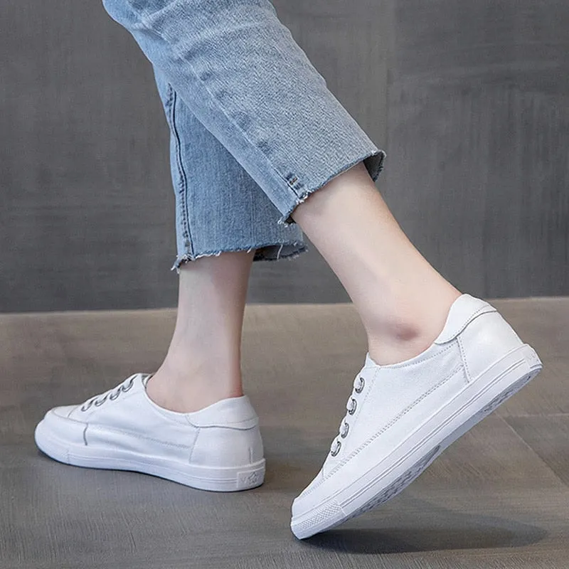 Leather Women Casual Sneakers