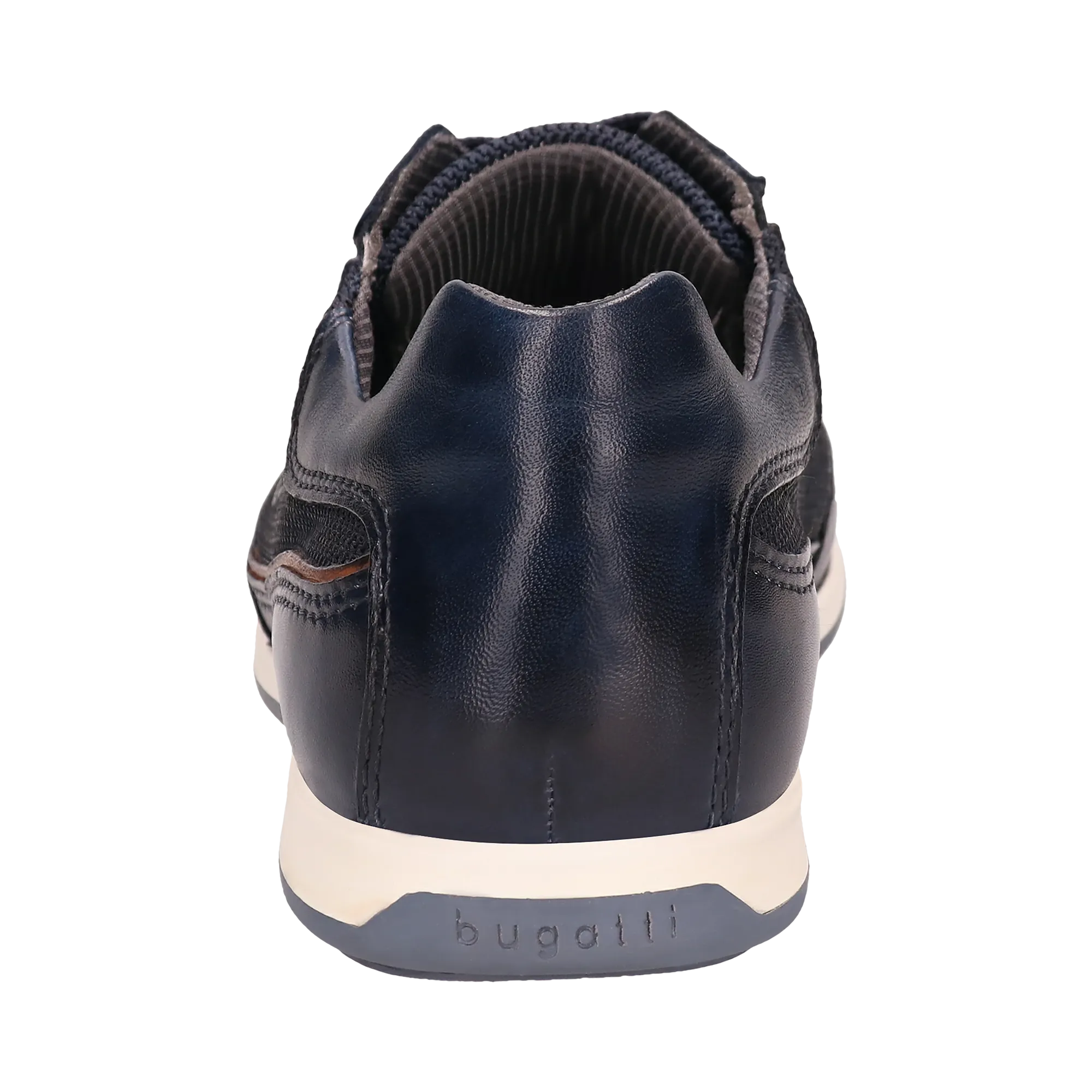 Leder Schnürer dunkelblau