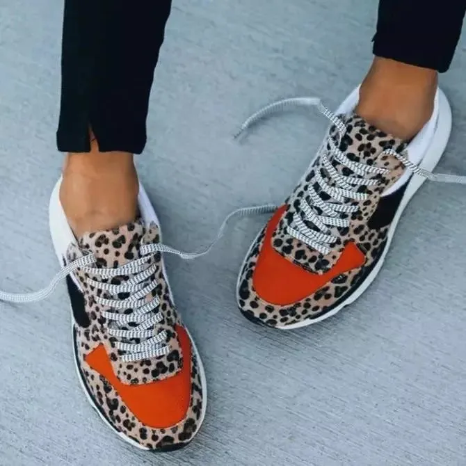 Leopard Lace Casual Pumps