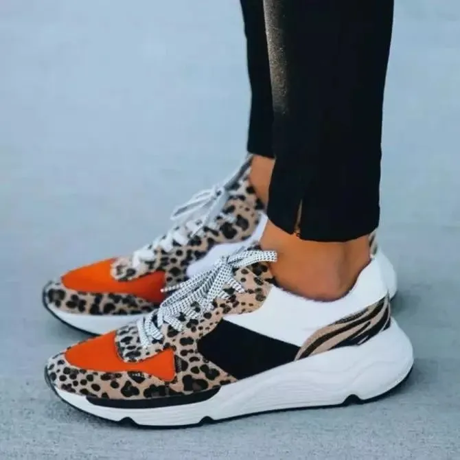 Leopard Lace Casual Pumps