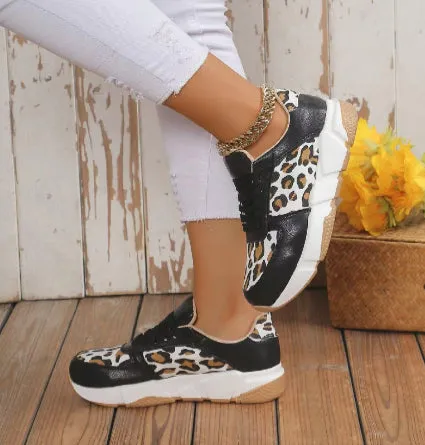 Leopard Lace Casual Pumps