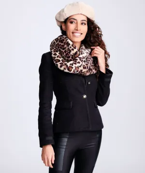 Leopard Print Faux Fur Snood