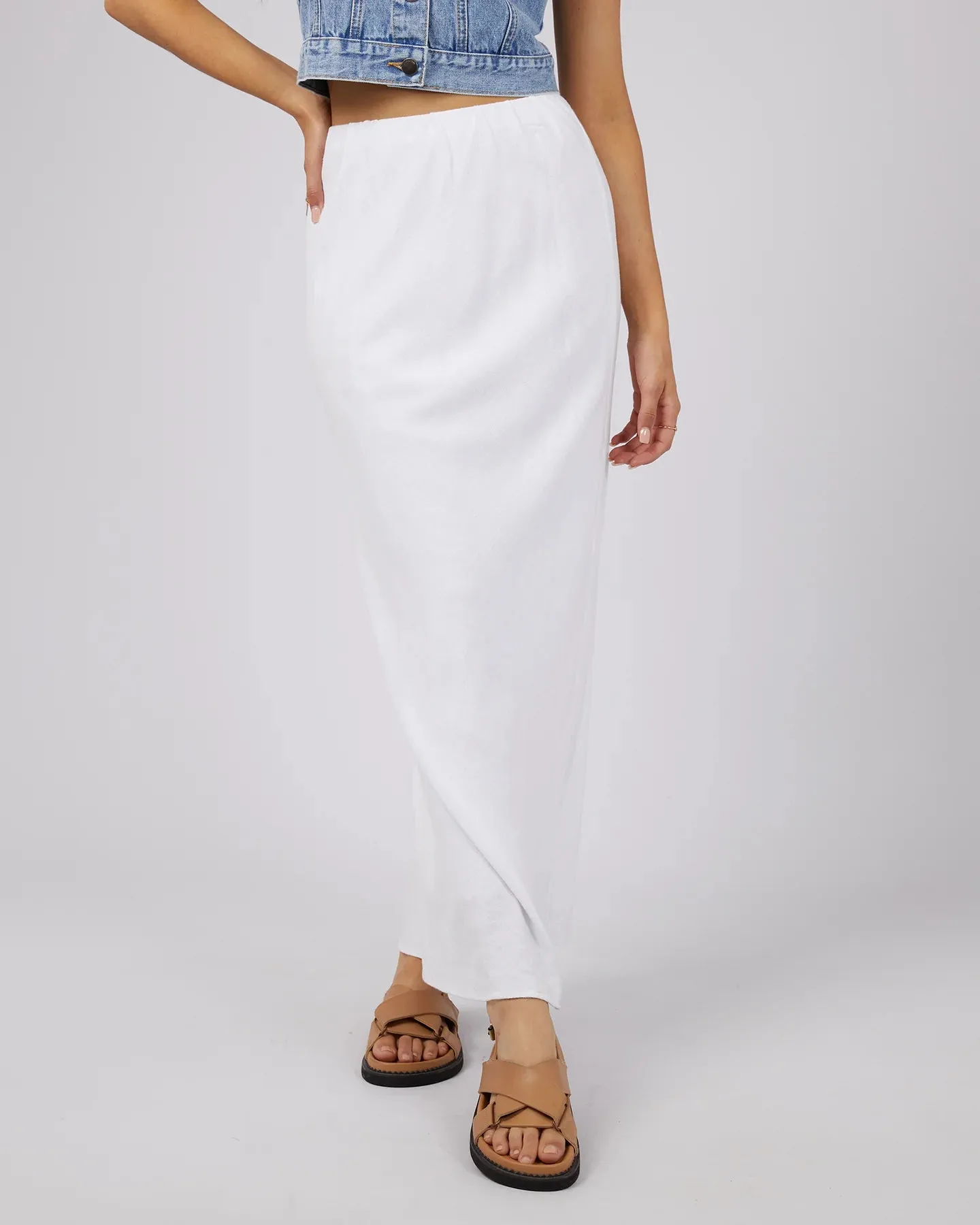 Leyla Maxi Skirt White