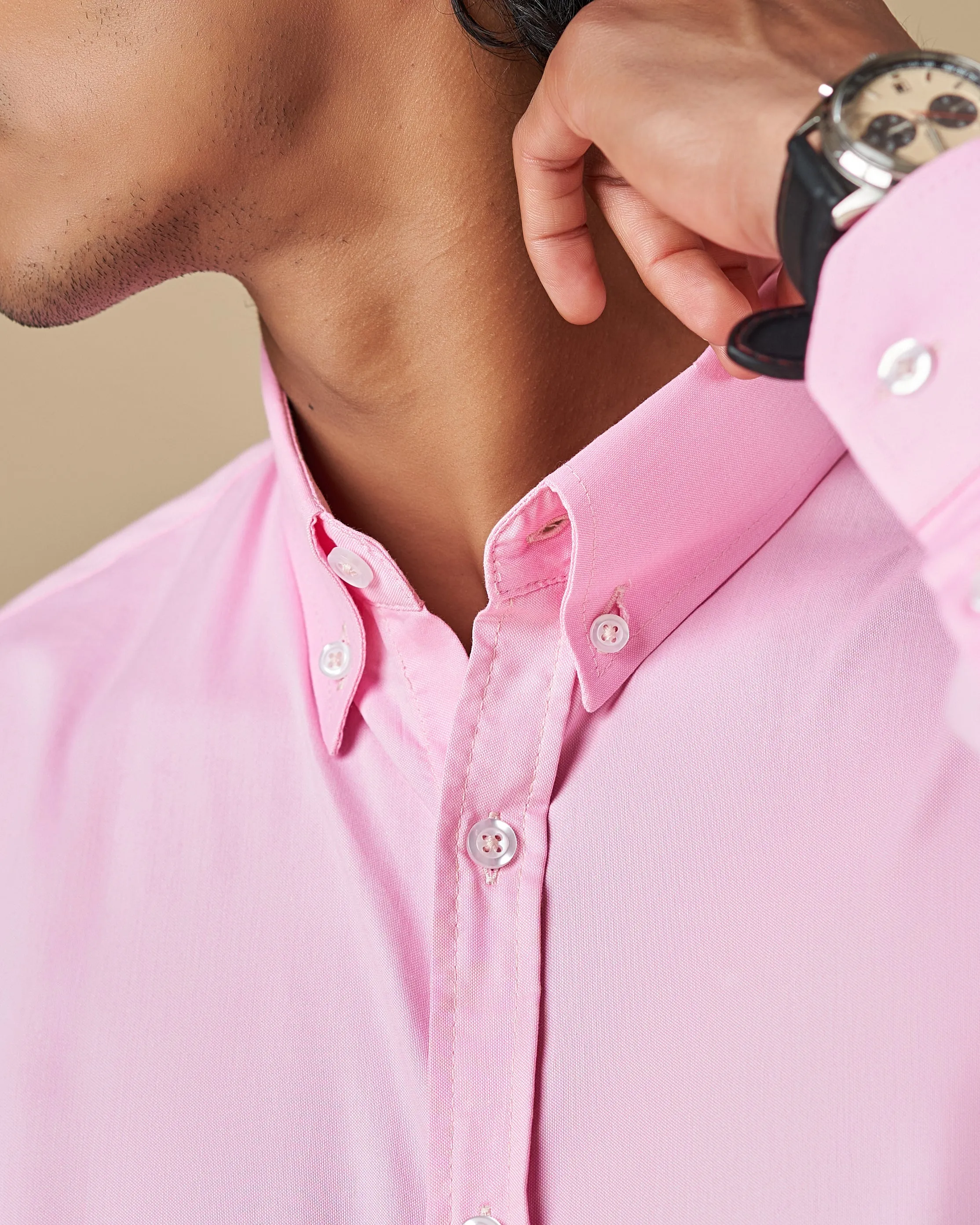 Light Pink Button Down Long Sleeve Shirt