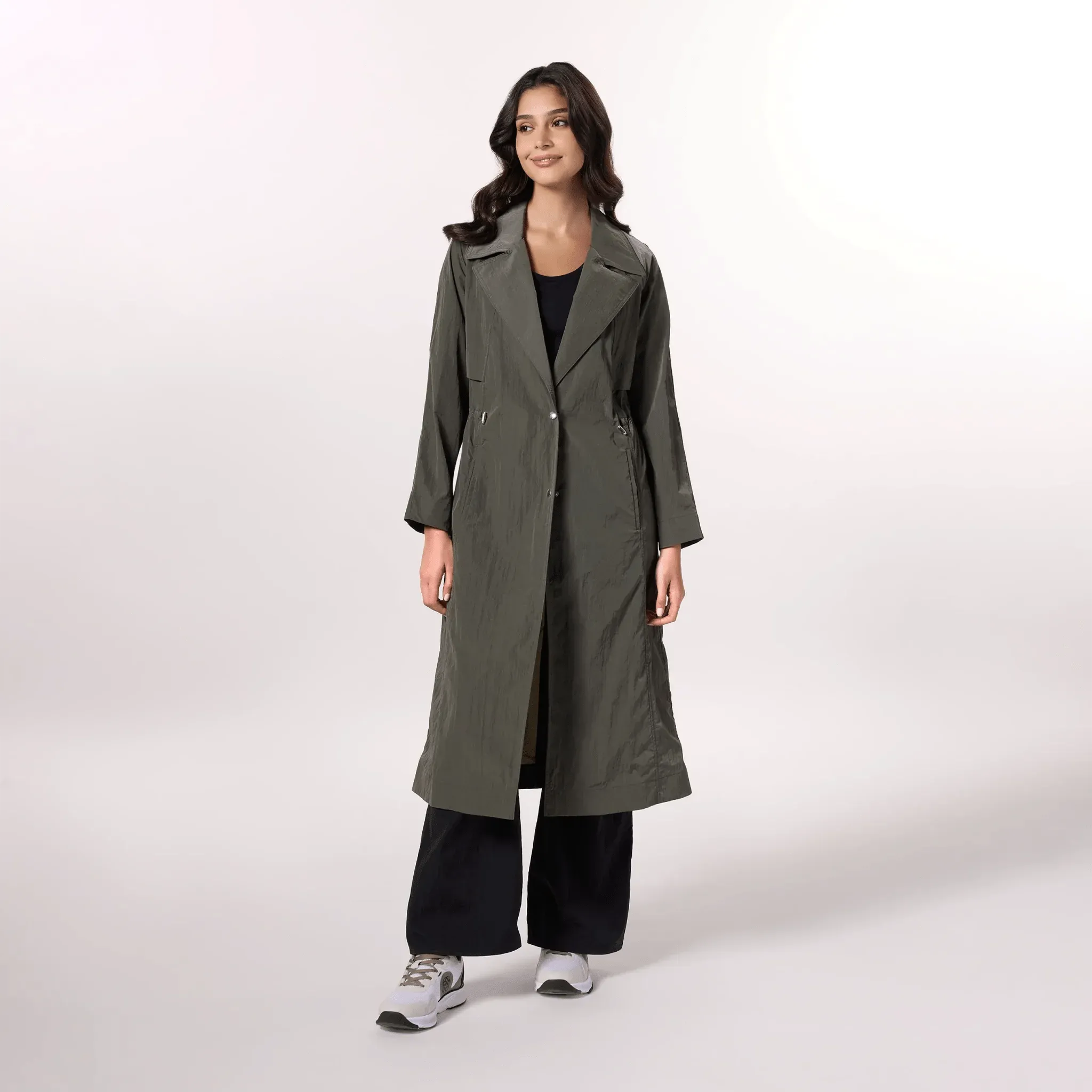Lightweight Trench Coat - SEASONAL OLIVE