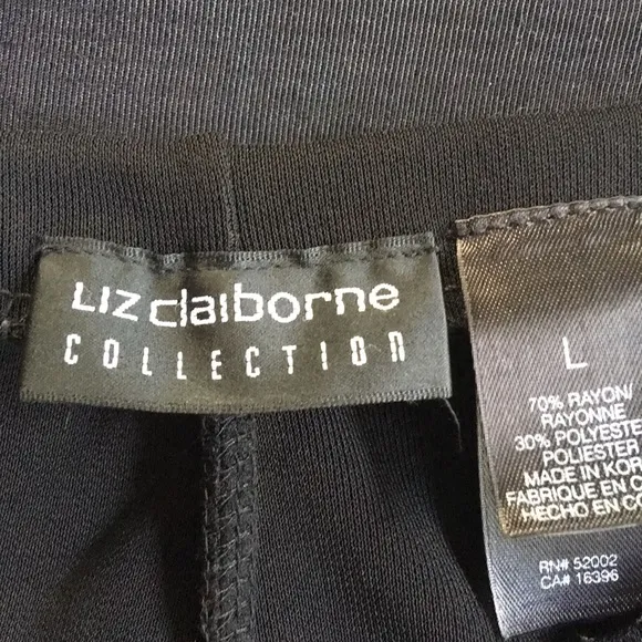 Liz Claiborne 3 Piece Black Cardigan/Pants/Skirt