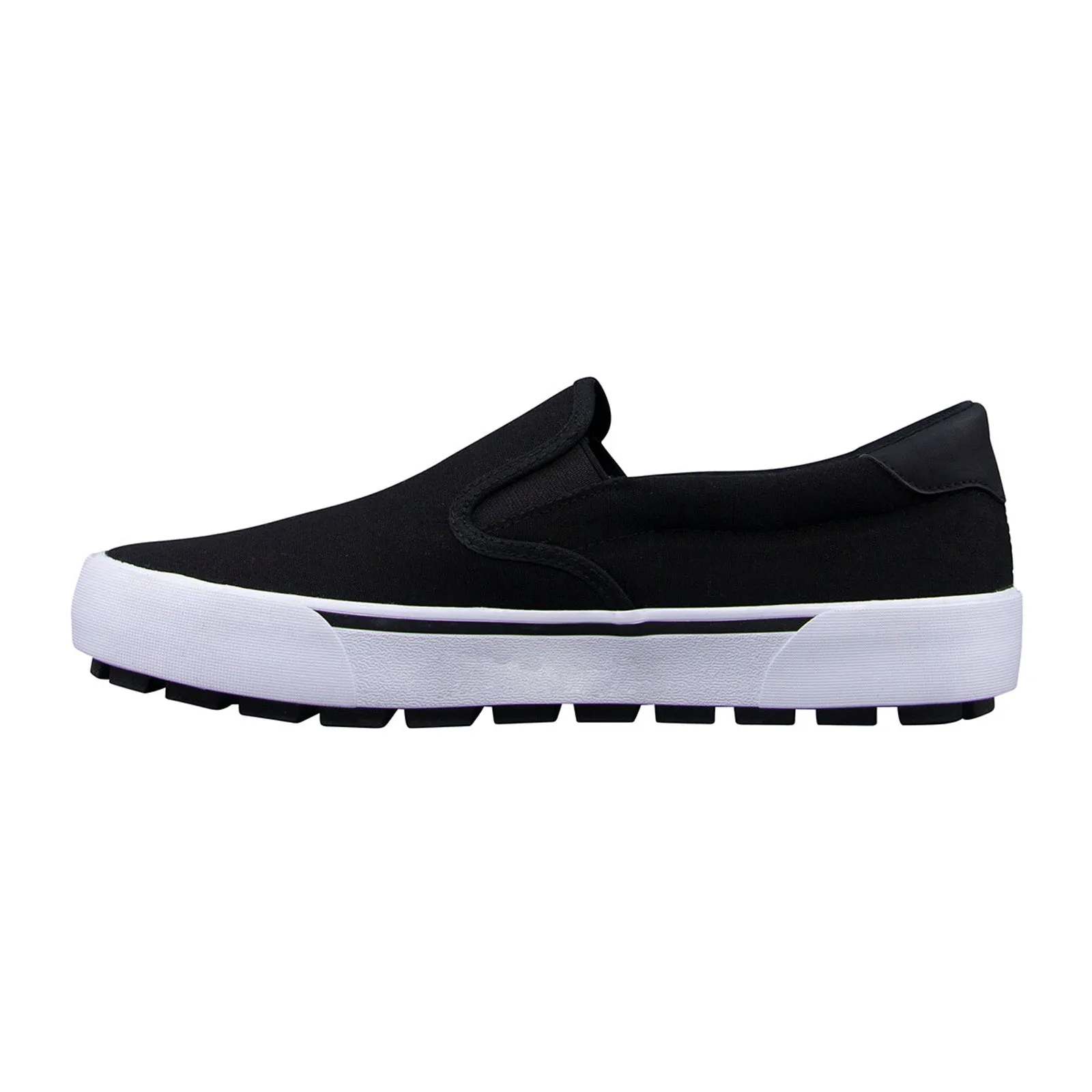 Lugz Delta MDELTC-060 Mens Black Canvas Slip On Lifestyle Sneakers Shoes