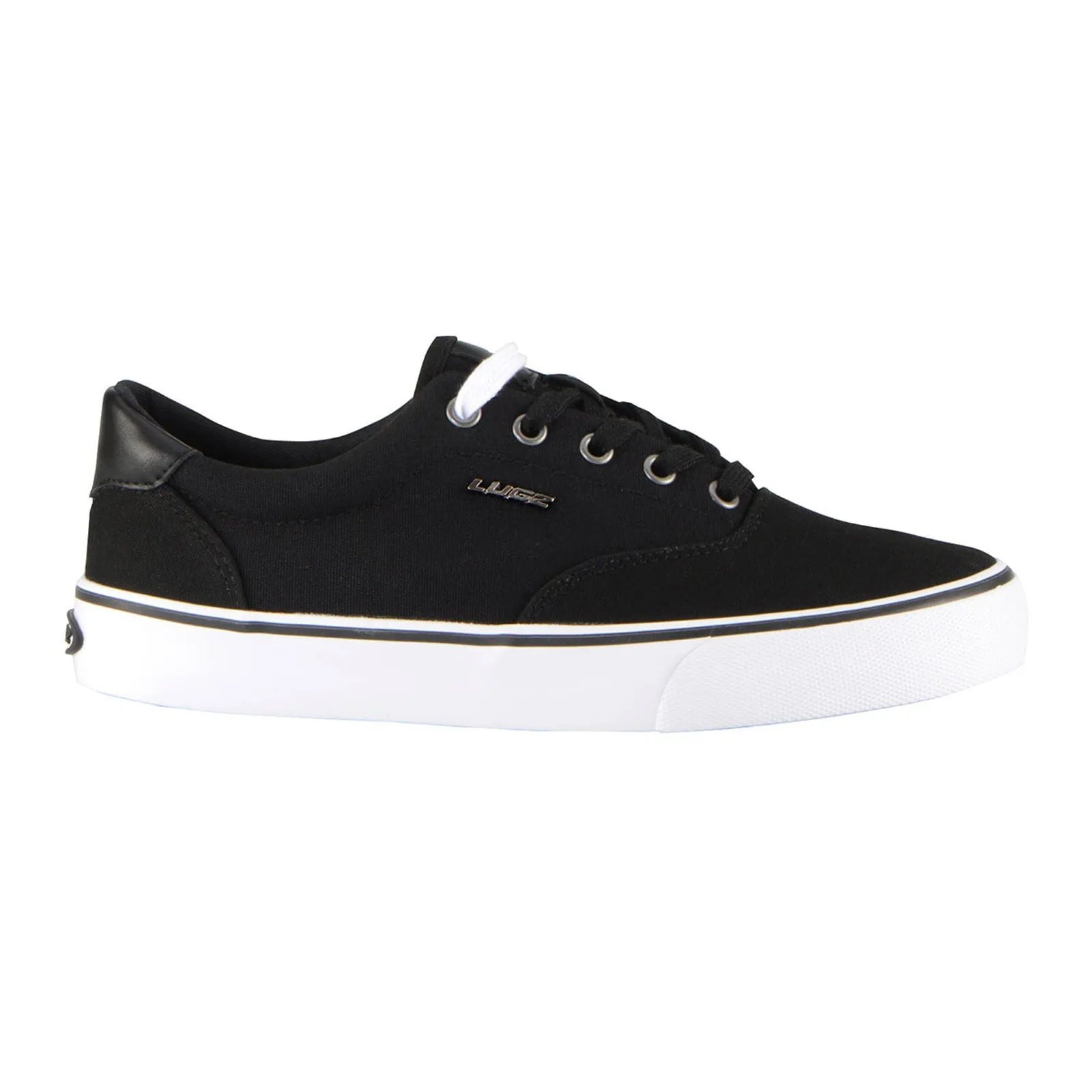 Lugz Flip WFLIPC-060 Womens Black Canvas Lace Up Lifestyle Sneakers Shoes