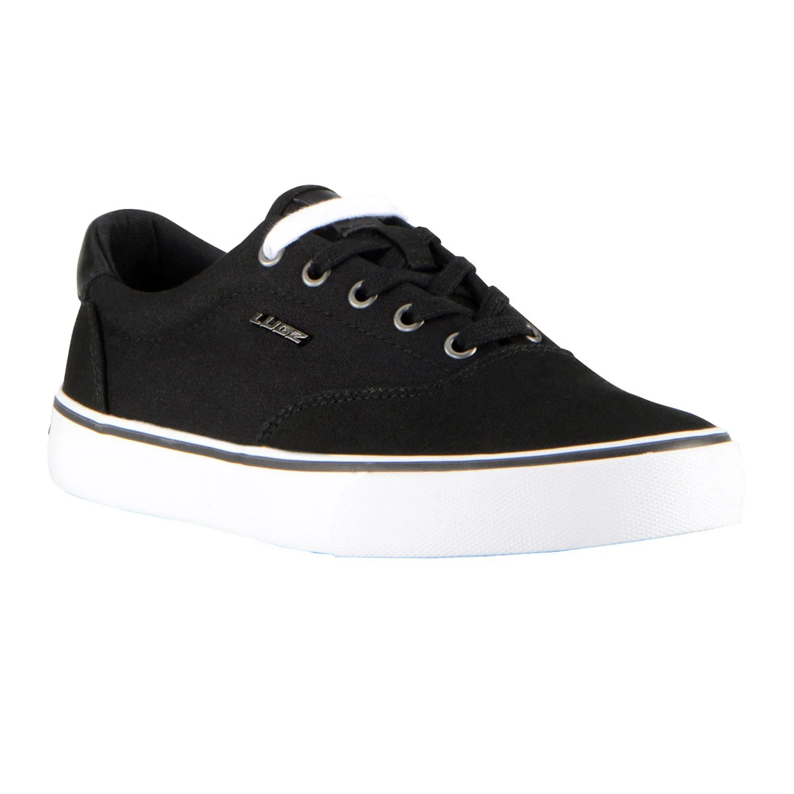 Lugz Flip WFLIPC-060 Womens Black Canvas Lace Up Lifestyle Sneakers Shoes