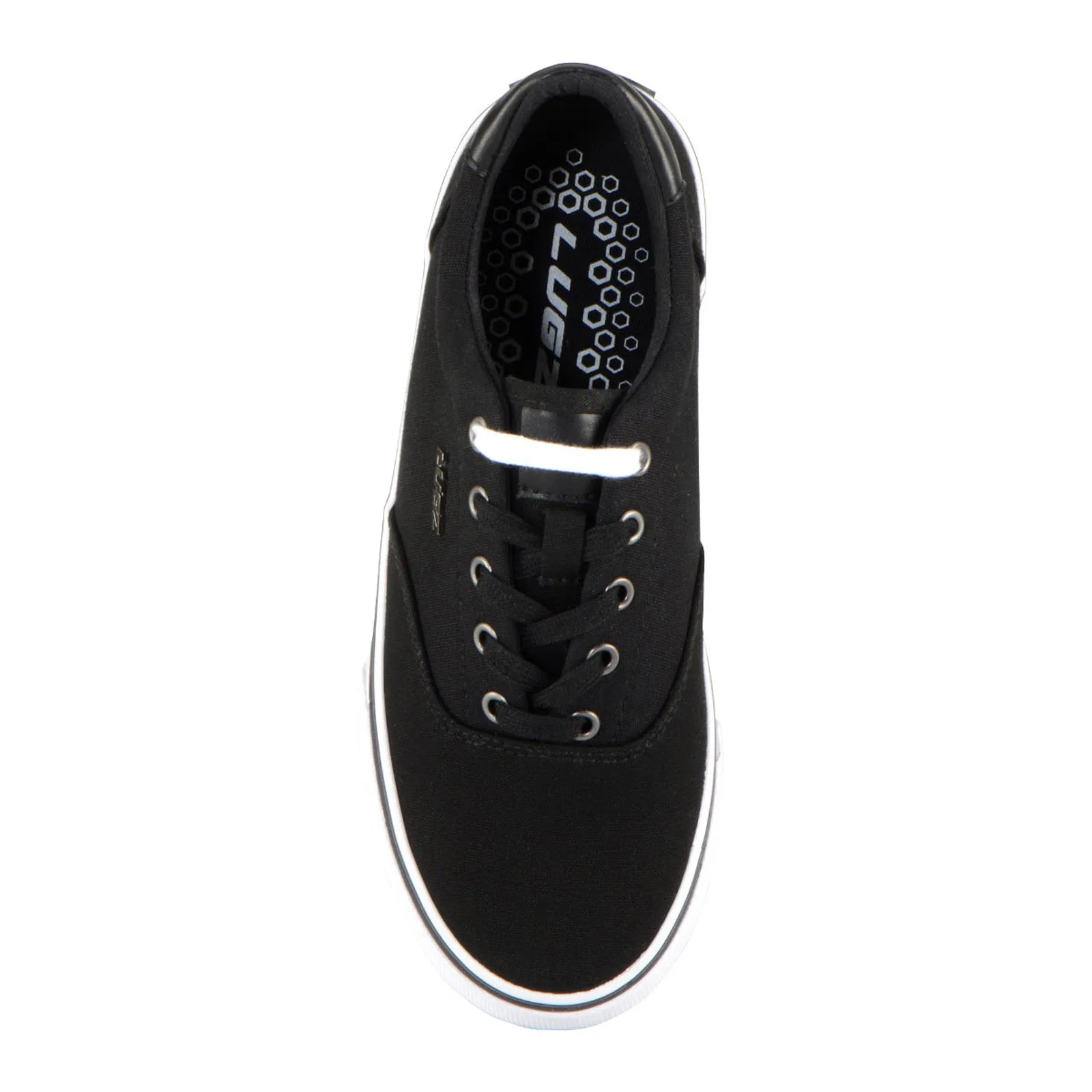Lugz Flip WFLIPC-060 Womens Black Canvas Lace Up Lifestyle Sneakers Shoes