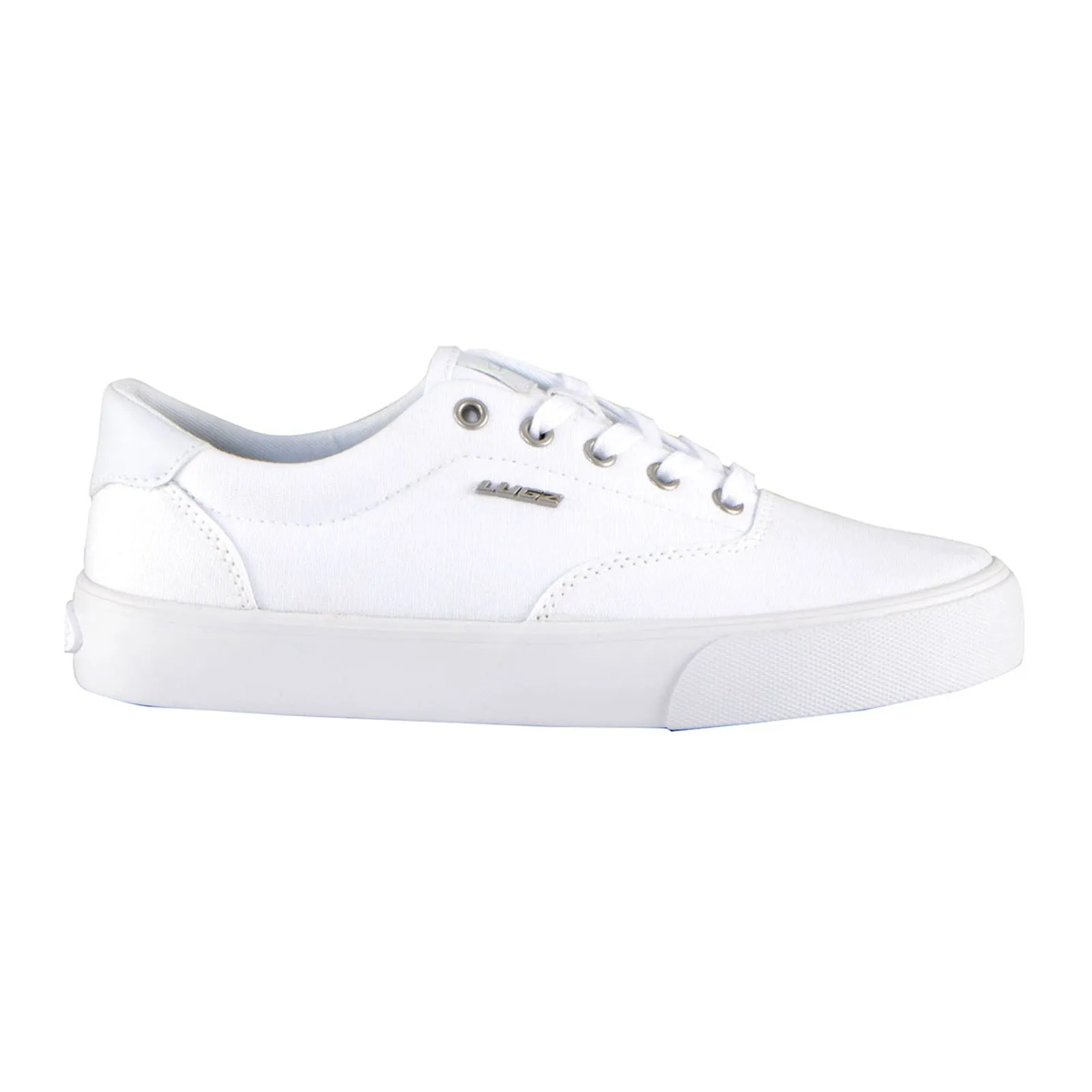 Lugz Flip WFLIPC-100 Womens White Canvas Lace Up Lifestyle Sneakers Shoes