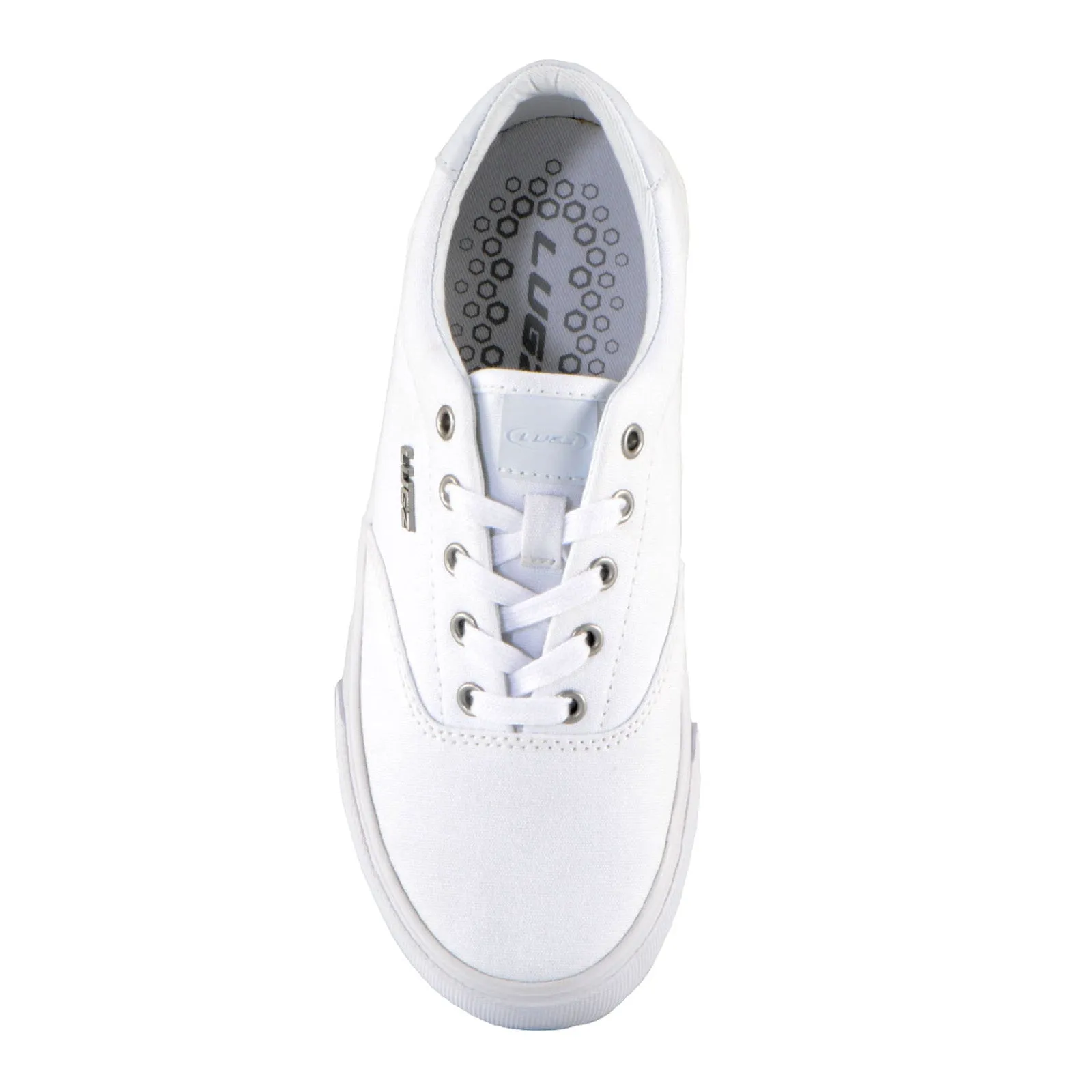 Lugz Flip WFLIPC-100 Womens White Canvas Lace Up Lifestyle Sneakers Shoes
