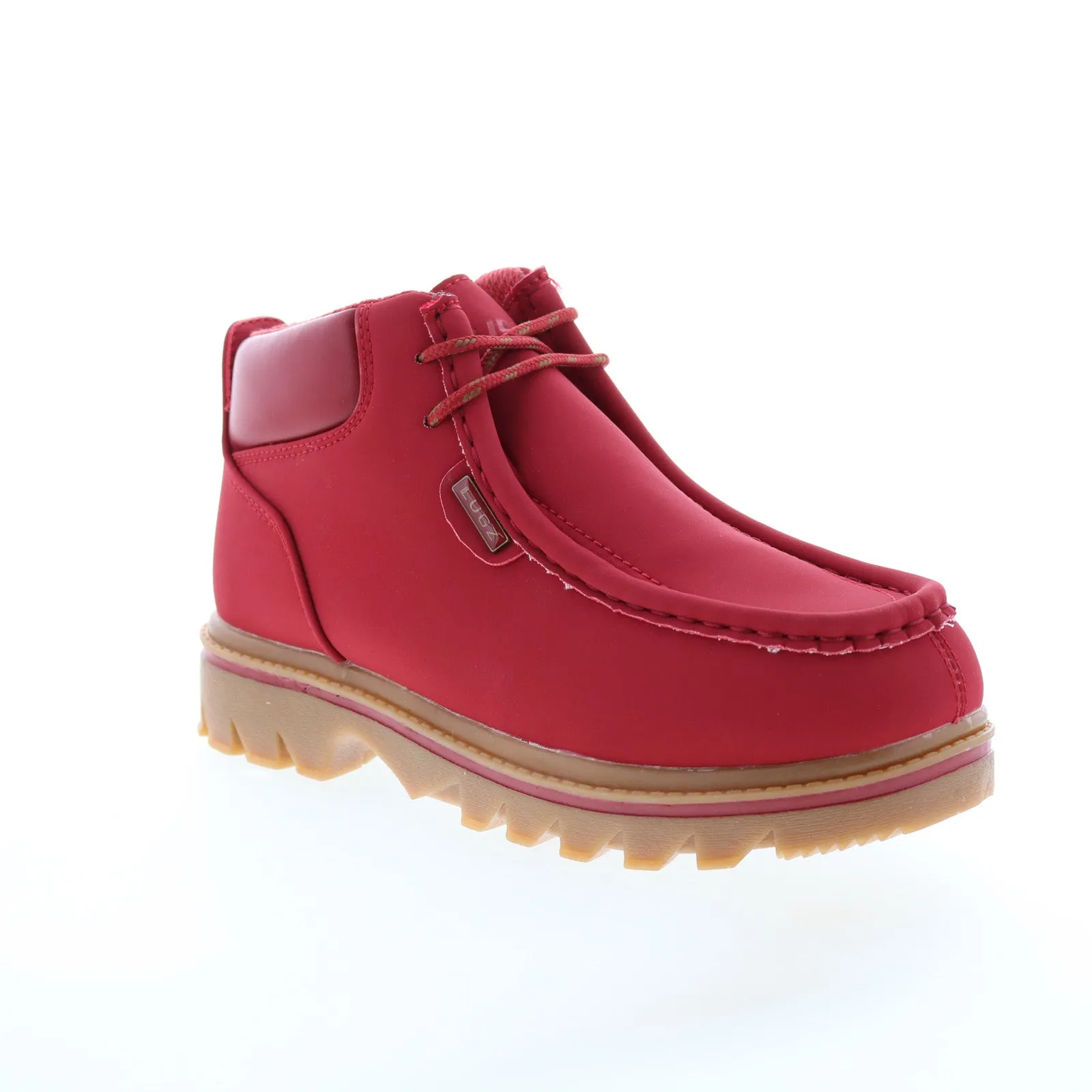 Lugz Fringe MFRGD-6080 Mens Red Synthetic Lace Up Ankle Boots