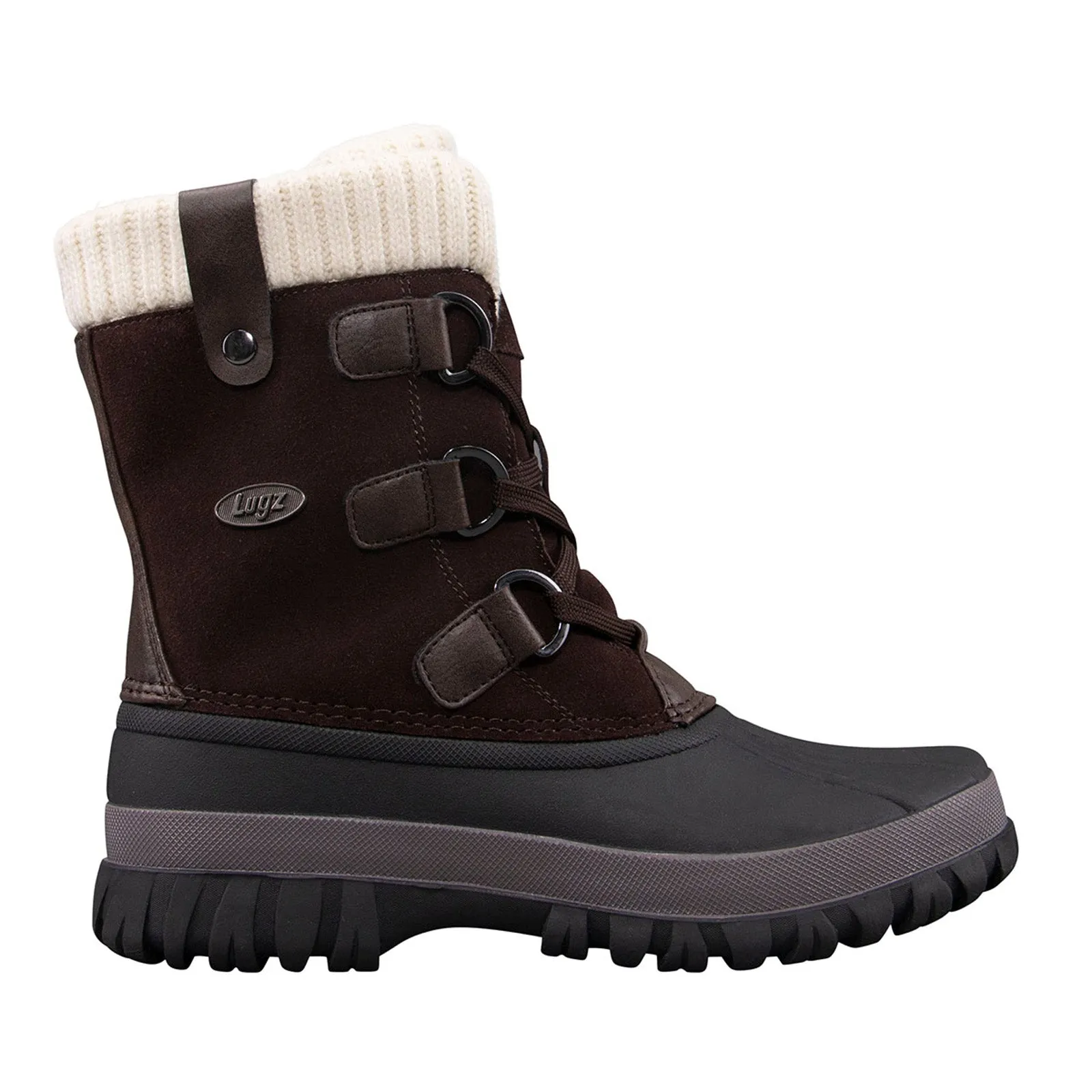 Lugz Stormy WSTORMS-2278 Womens Black Synthetic Lace Up Casual Dress Boots