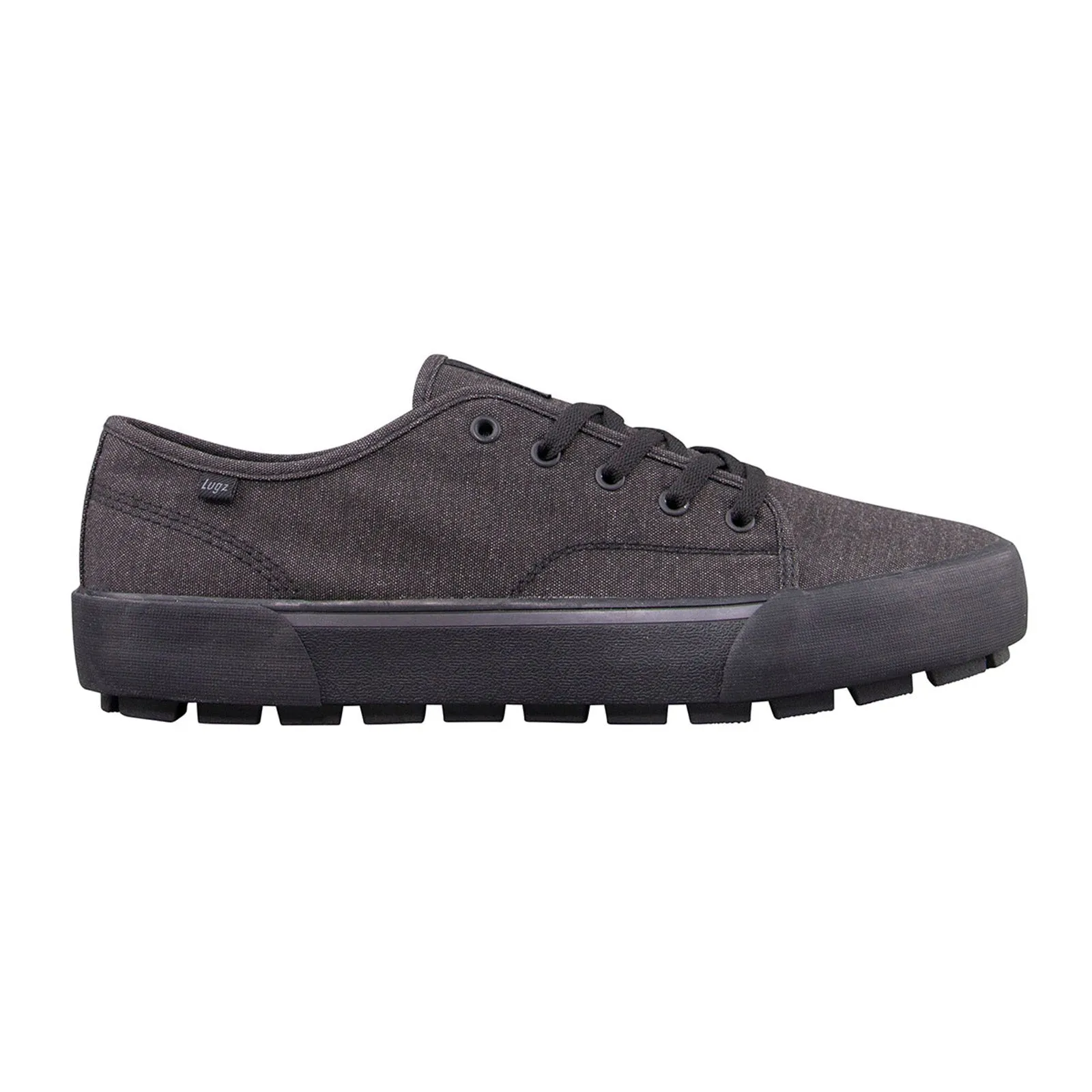 Lugz Trax MTRAXT-0055 Mens Black Canvas Lace Up Lifestyle Sneakers Shoes