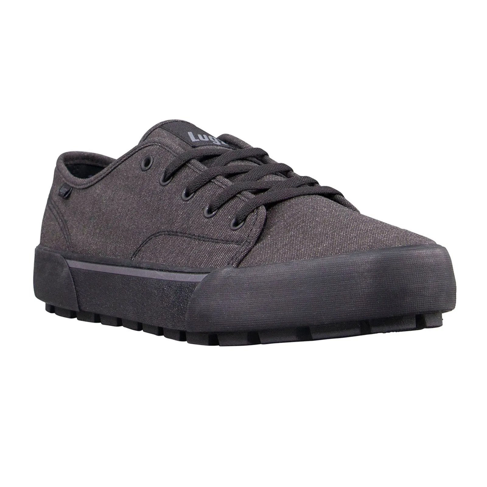 Lugz Trax MTRAXT-0055 Mens Black Canvas Lace Up Lifestyle Sneakers Shoes