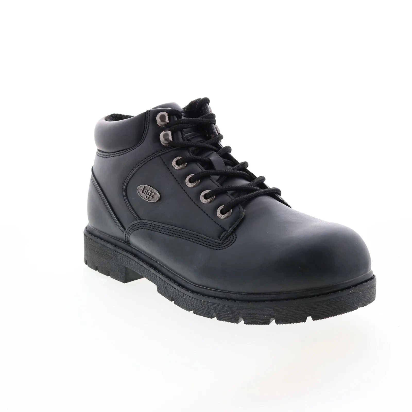 Lugz Zone Hi Slip Resistant MZNHL-001 Mens Black Synthetic Work Boots