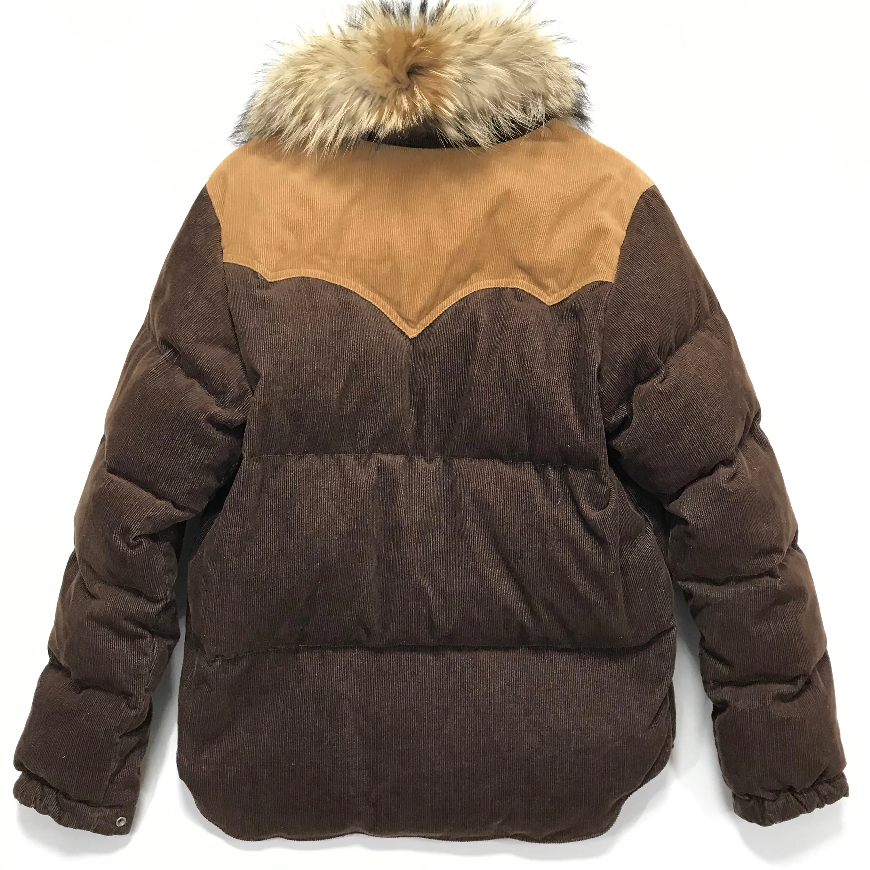 [M] A Bathing Ape Bape Fur Collar Corduroy Down Jacket