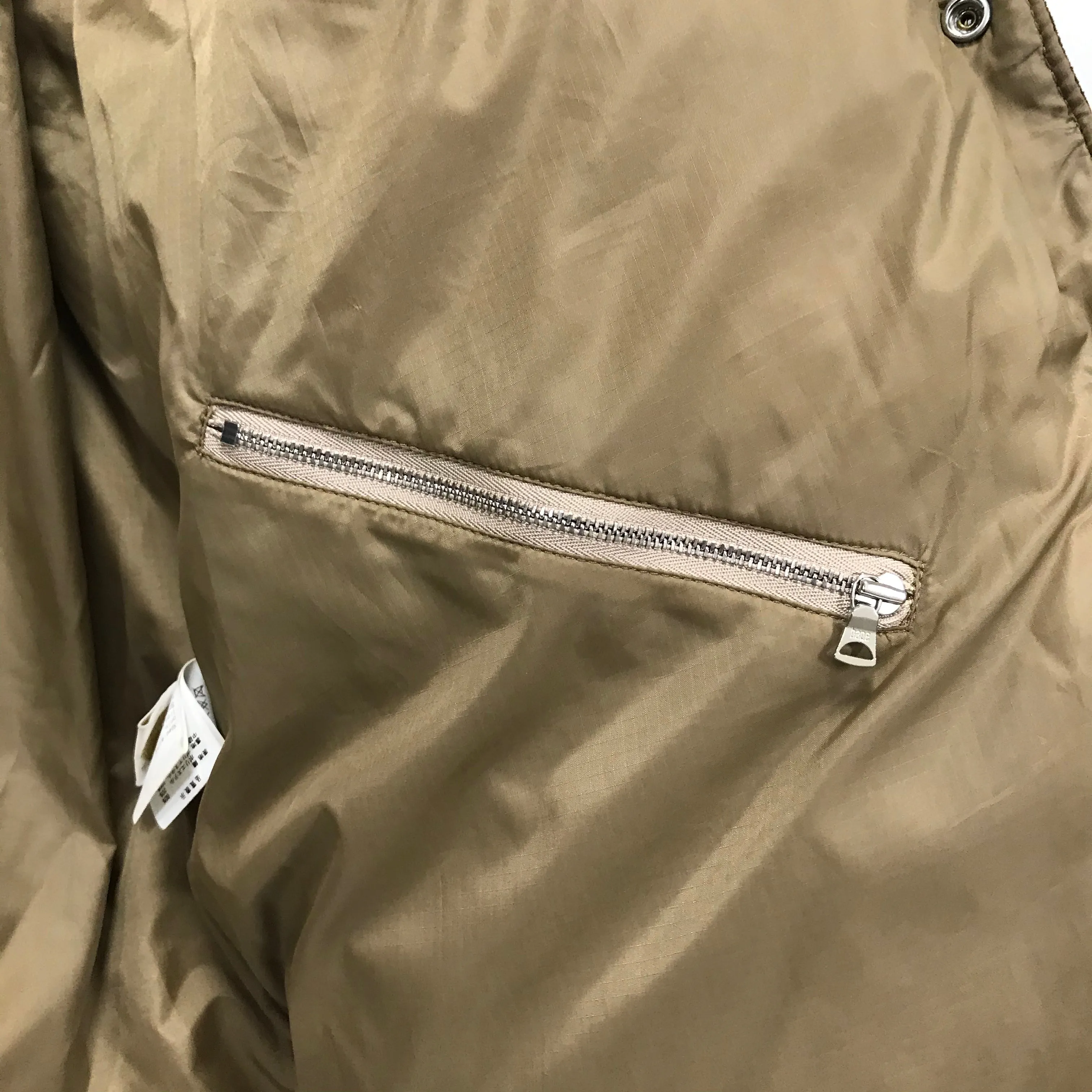 [M] A Bathing Ape Bape Fur Collar Corduroy Down Jacket