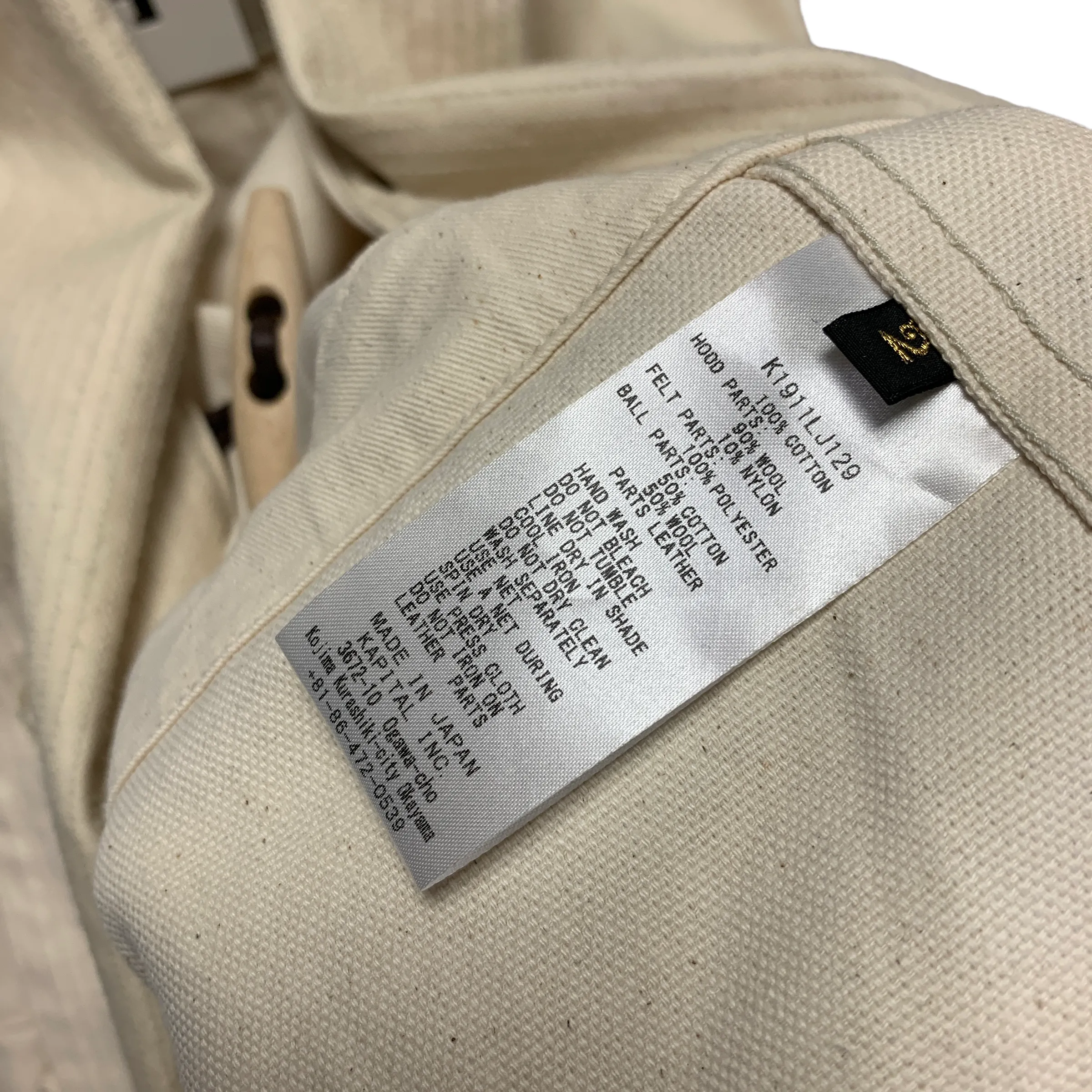 [M] Kapital Cotton Canvas Traggle Toggle Ring Coat