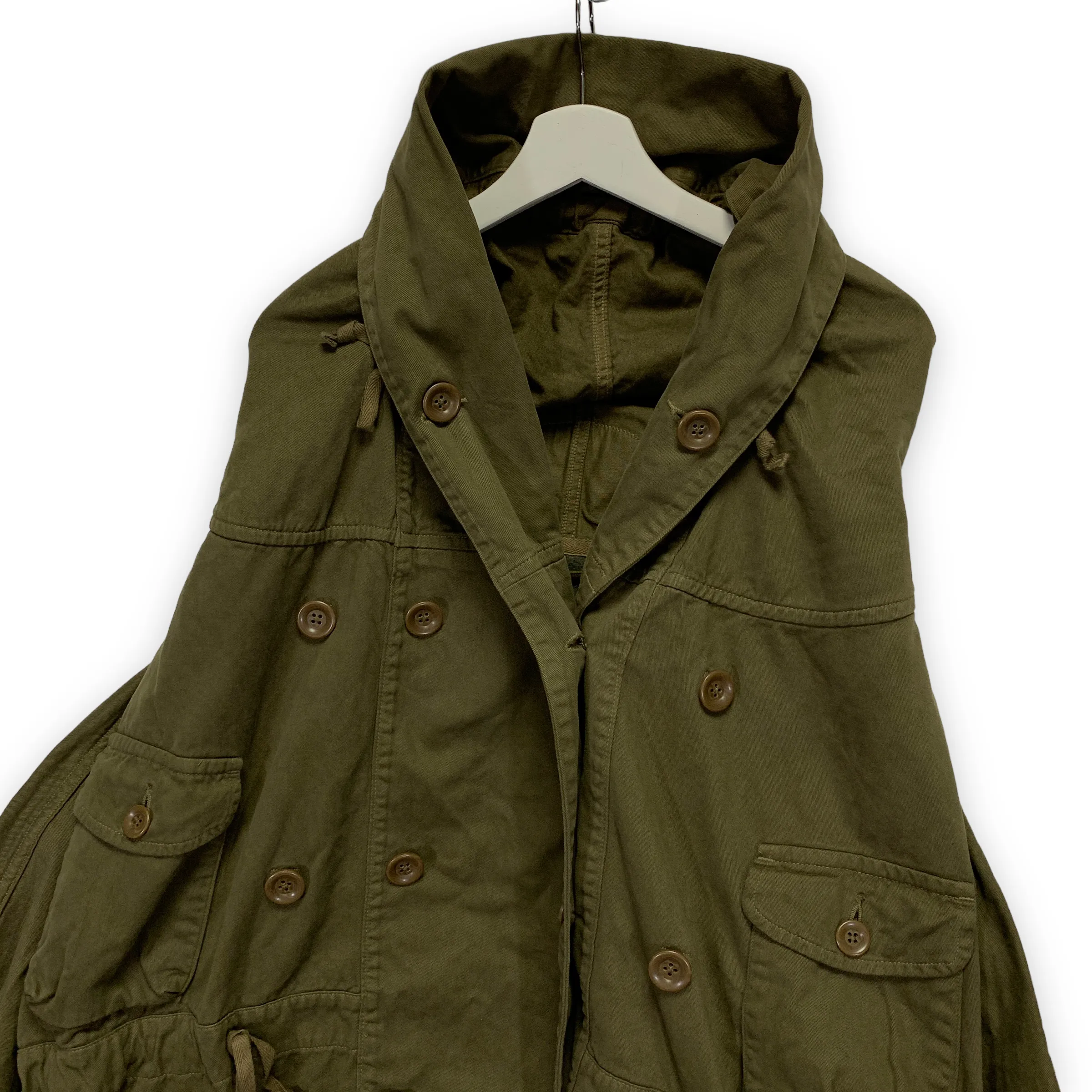 [M] Kapital Cotton Chino Katsuragi Ring Coat Olive