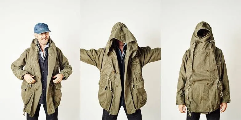 [M] Kapital Cotton Chino Katsuragi Ring Coat Olive