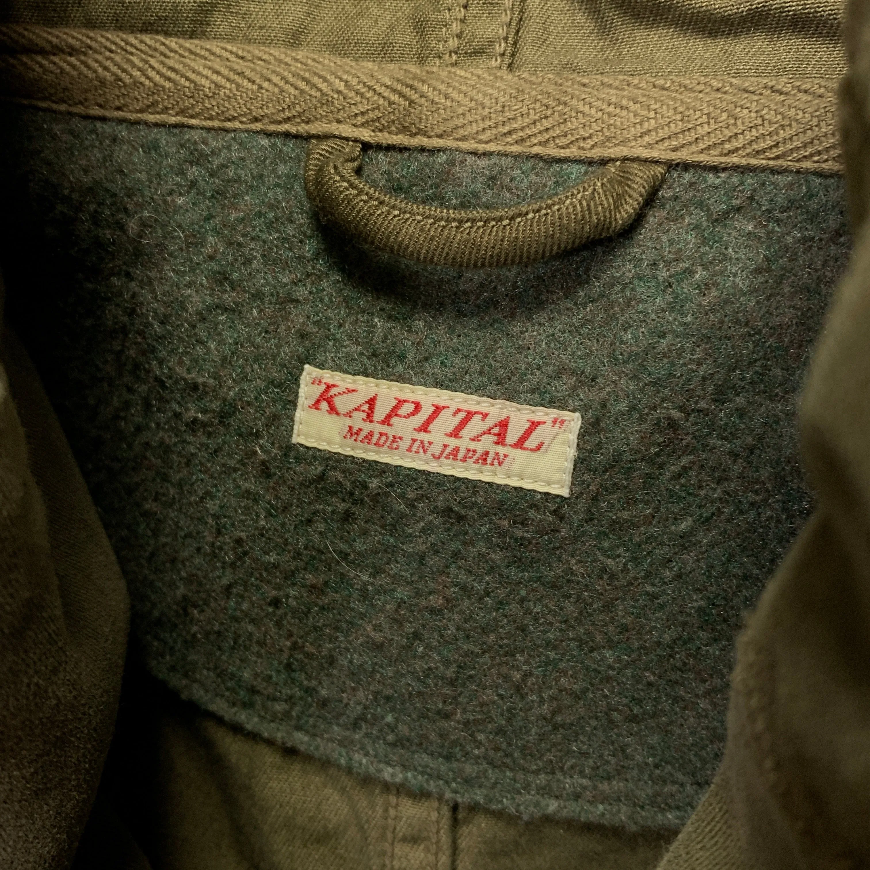 [M] Kapital Cotton Chino Katsuragi Ring Coat Olive