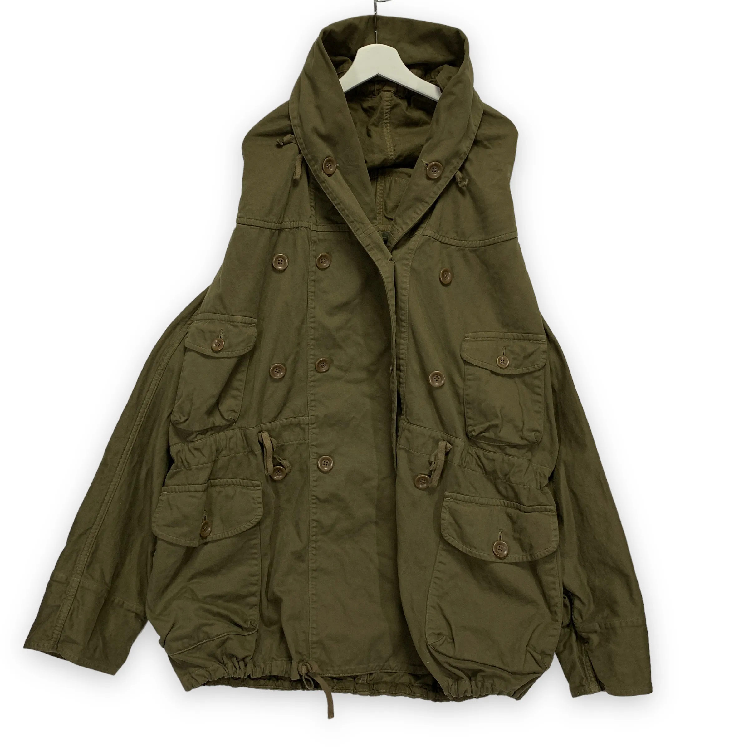 [M] Kapital Cotton Chino Katsuragi Ring Coat Olive