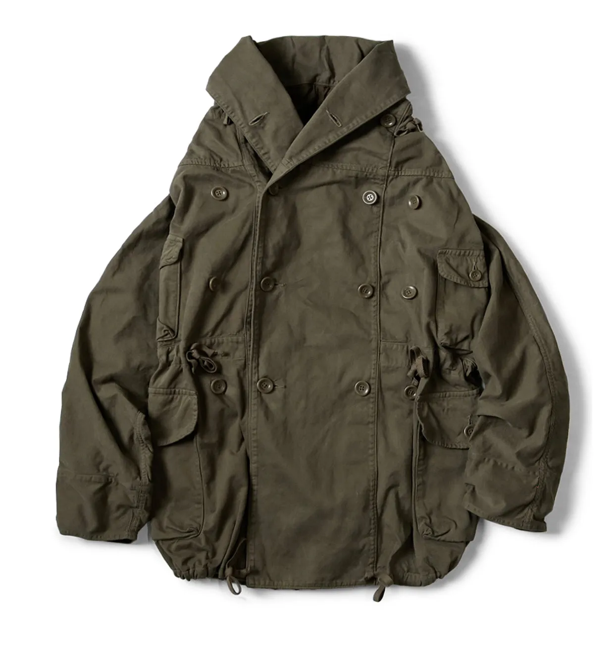 [M] Kapital Cotton Chino Katsuragi Ring Coat Olive