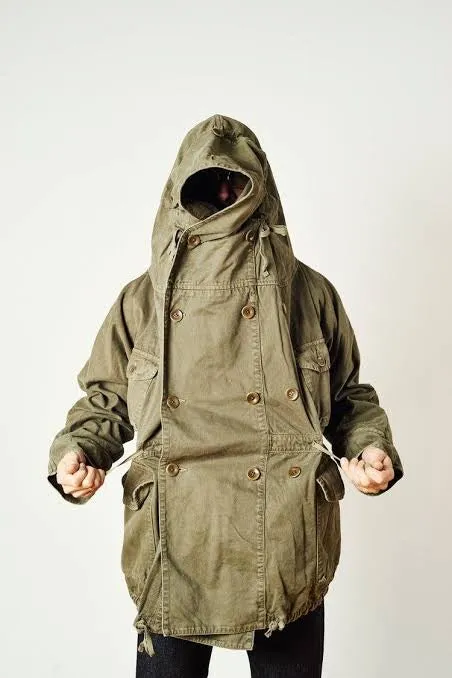 [M] Kapital Cotton Chino Katsuragi Ring Coat Olive