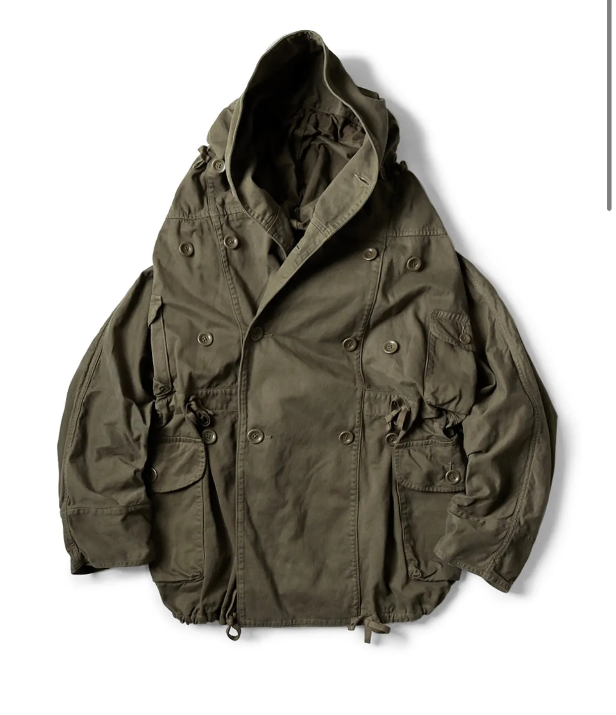 [M] Kapital Cotton Chino Katsuragi Ring Coat Olive
