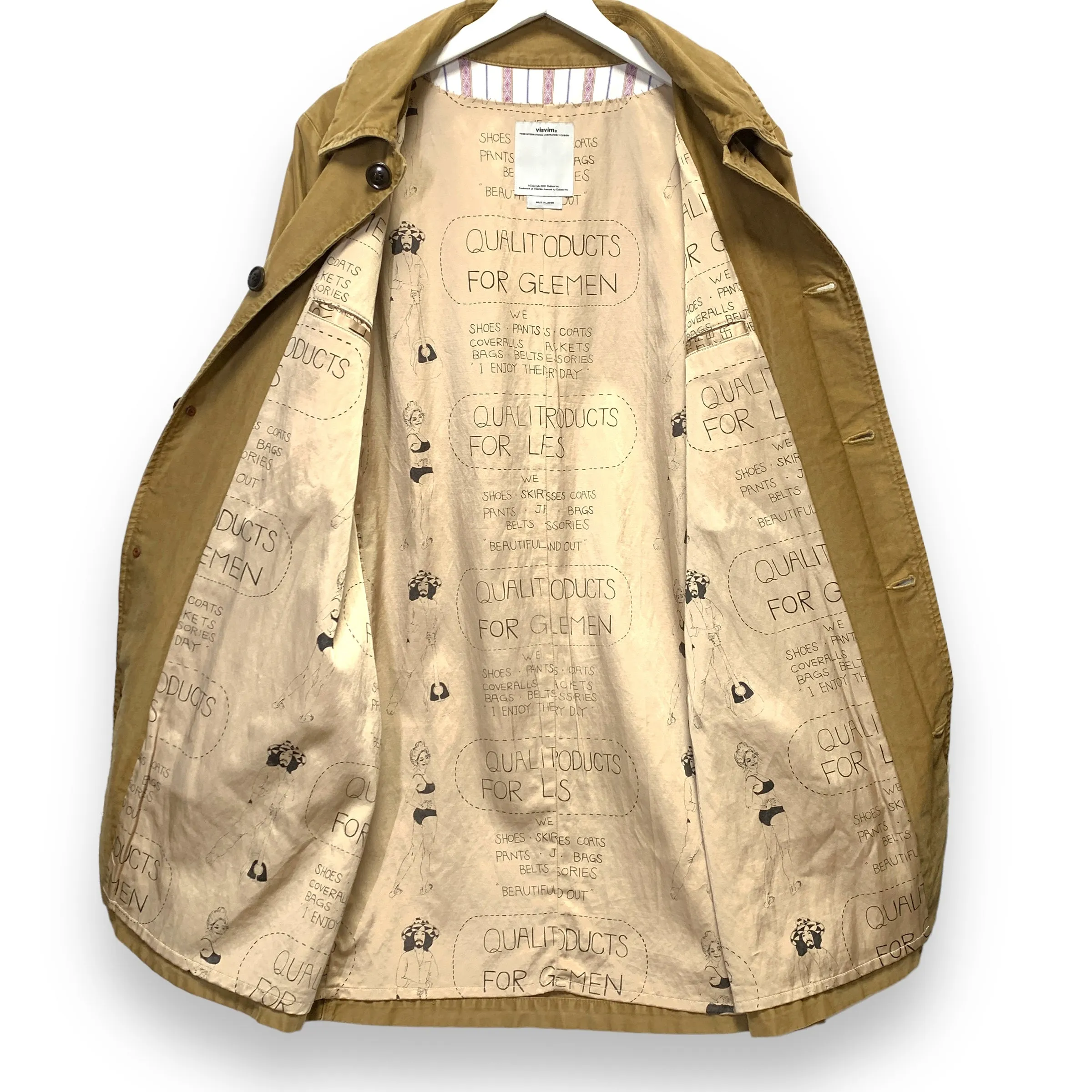 [M] Visvim 16SS Herge Coat DMGD Chino
