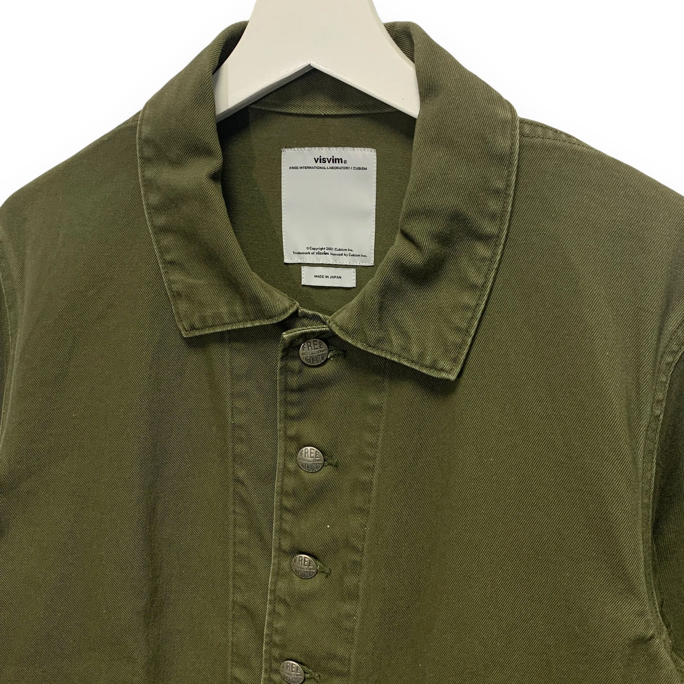 [M] Visvim 17SS Bucky Coverall Jacket Smock Coat DMGD Chino Olive