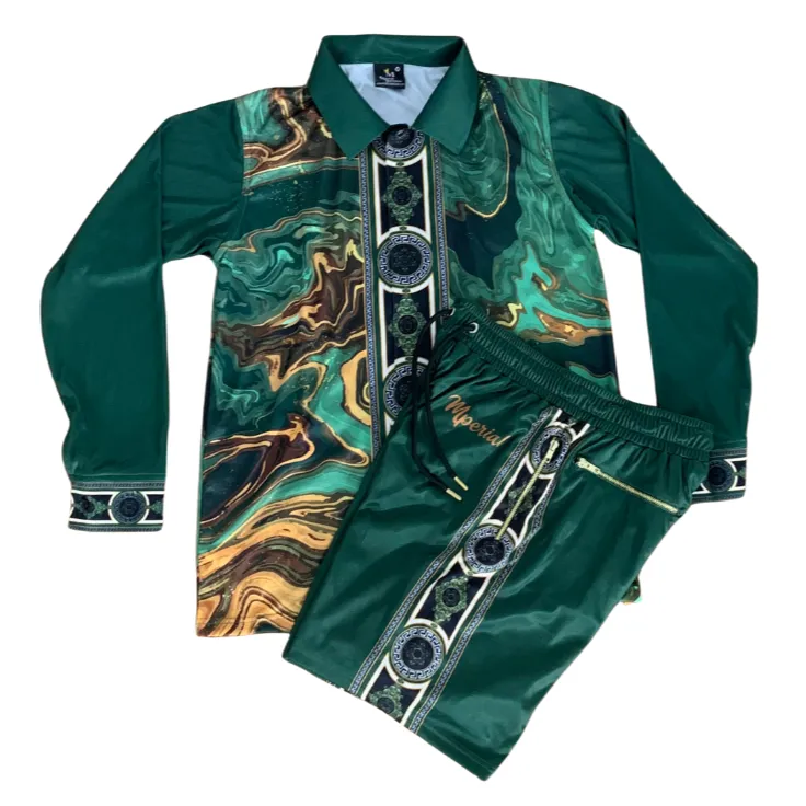 Marble Button Down LS