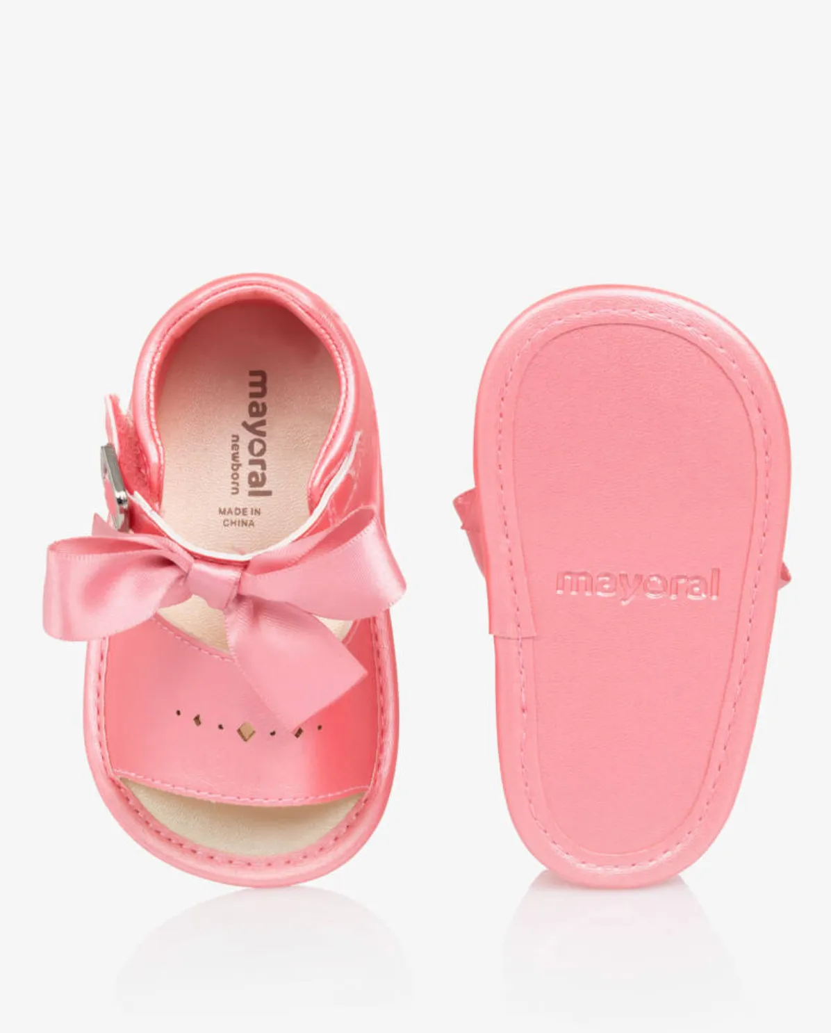 Mayoral Newborn Bow Sandals - Pink