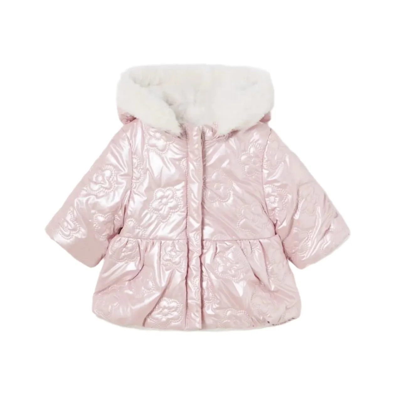 Mayoral Reversible Coat - Baby Rose