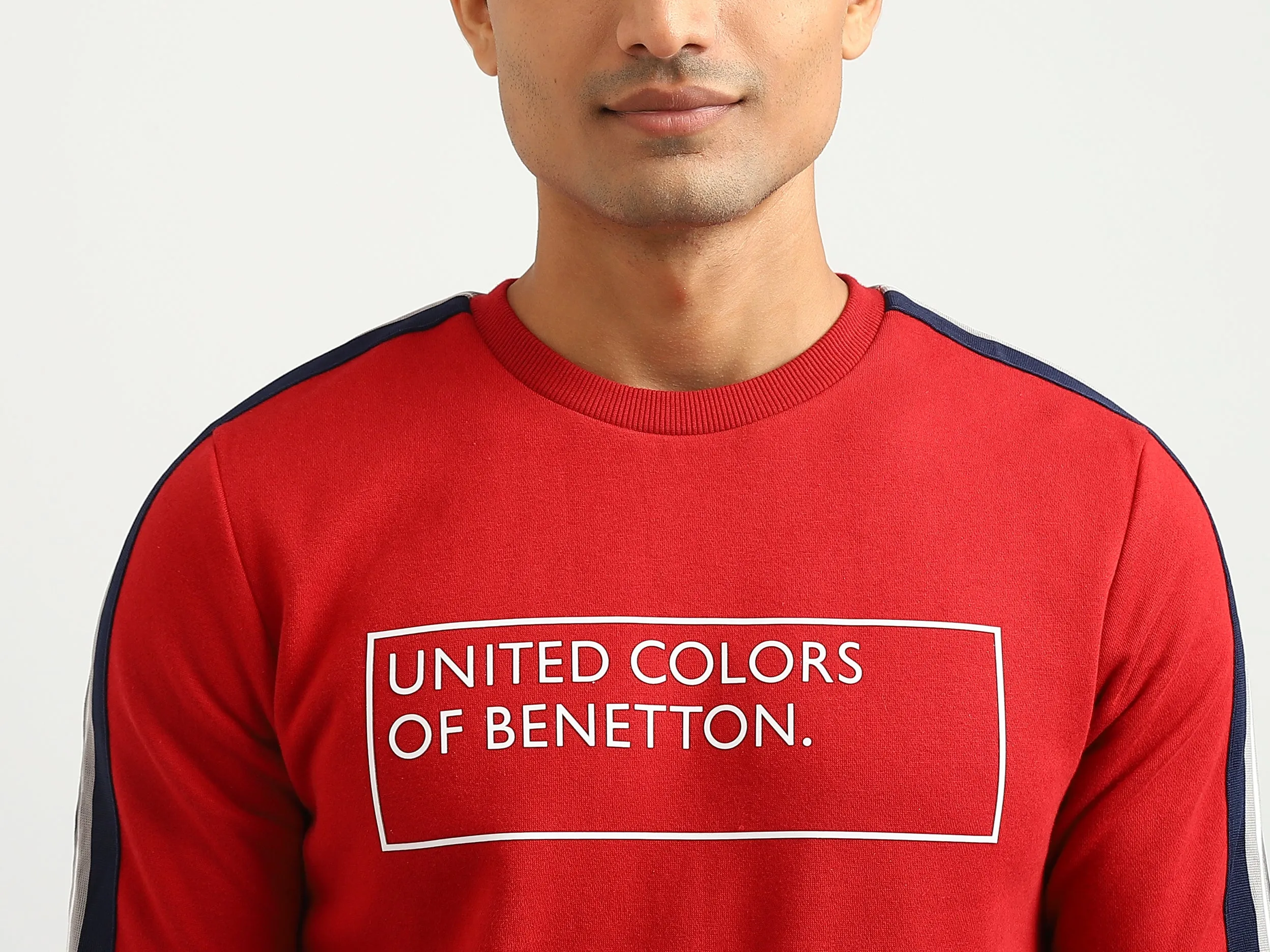 Men Printed Round Neck Sweatshirt