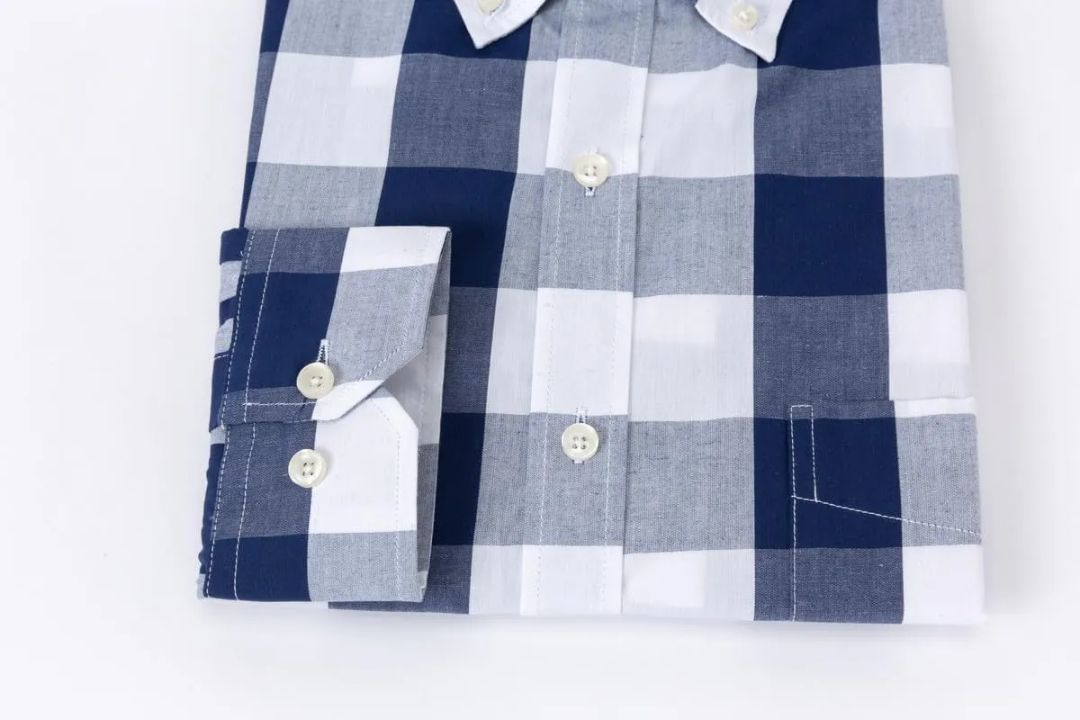 Men's Button Down Shirts Plaid Long Sleeve Dress Shirts